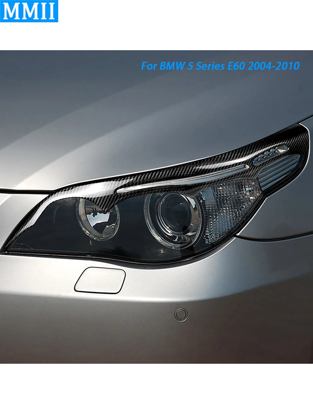 

Передний налобный фонарь из углеродного волокна для BMW 5 серии E60 2004-2010, декоративное украшение для автомобиля