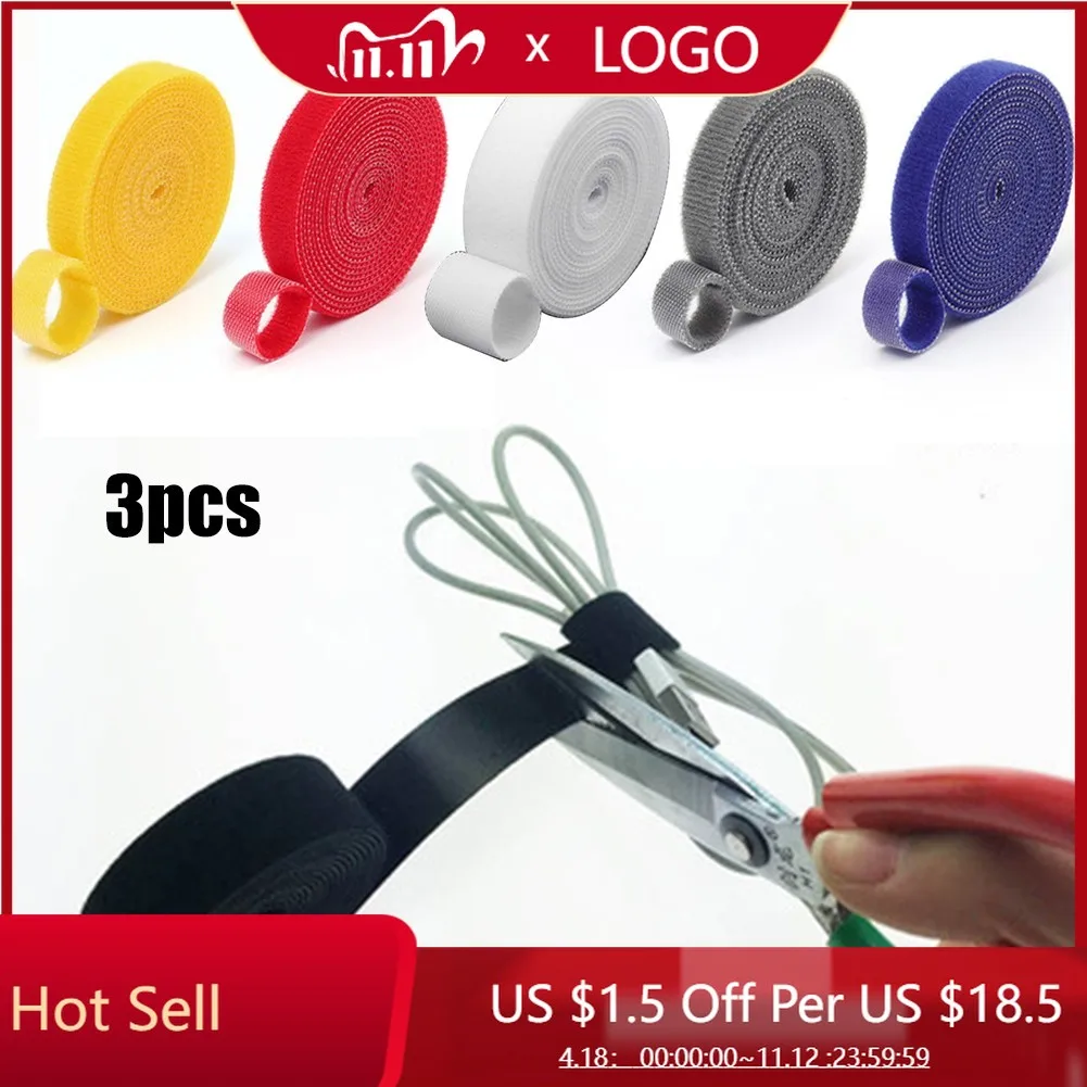 

3Pack Tie Tape Plant Ties Hook & Loop Garden Supports Bamboo Cane Wrap Support Multifunction Straps Fastener Reusable Tape