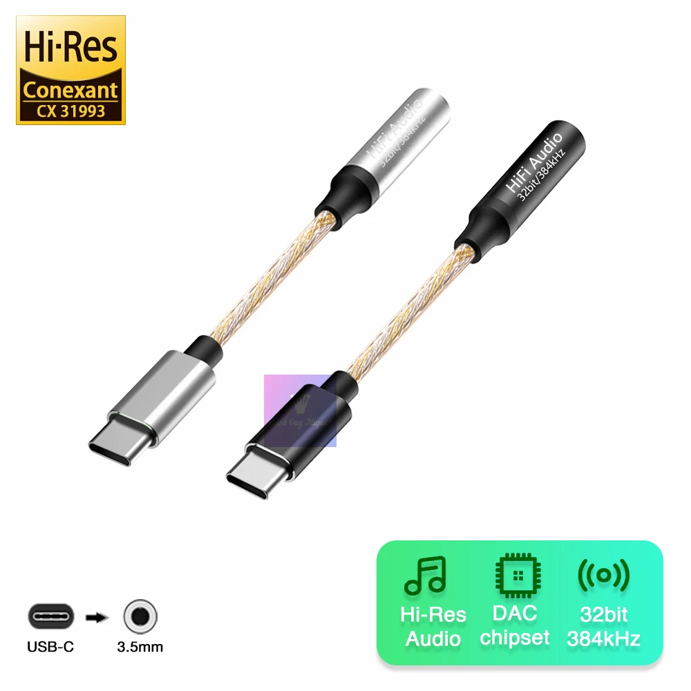 

HiFi DAC USB Type C до 3,5 мм аудиоадаптер для наушников 32 бит 384 кгц цифровой декодер вспомогательный конвертер для iPad Pro S21 Pixel