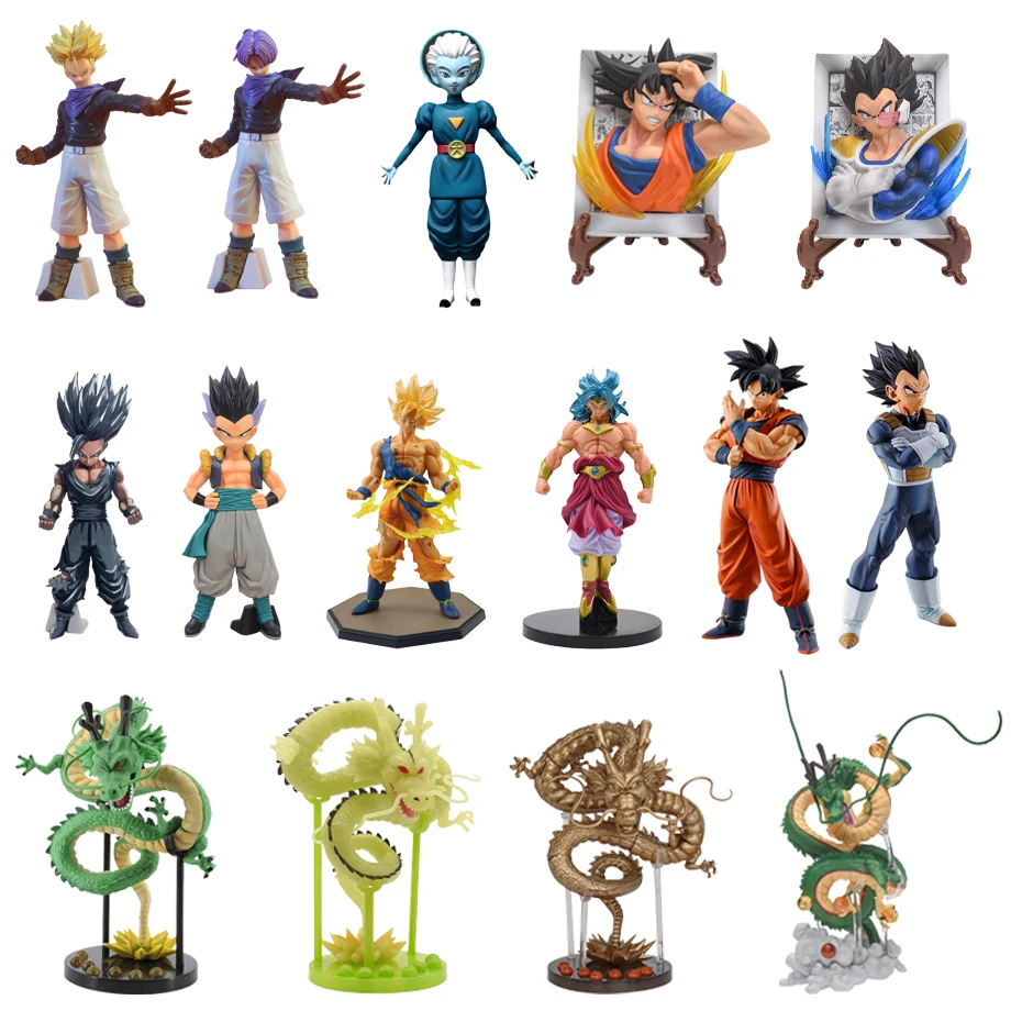 

Dragon Ball z Son Goku Broli Shenron Super Saiyan PVC Action Model Son Gohan Vegeta Collection Doll Model Toys Kids Funny Gifts
