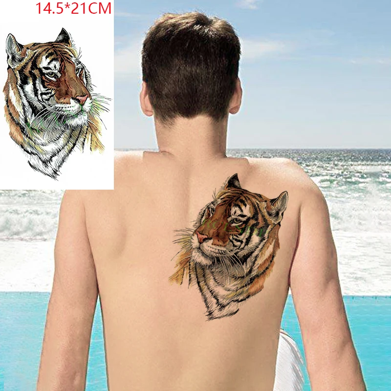 Waterproof Temporary Tattoo Sticker Broken Roman Clock Gear Big Size Body Art Flash Tatoo Fake Tatto Stickers for Girl Men Women |