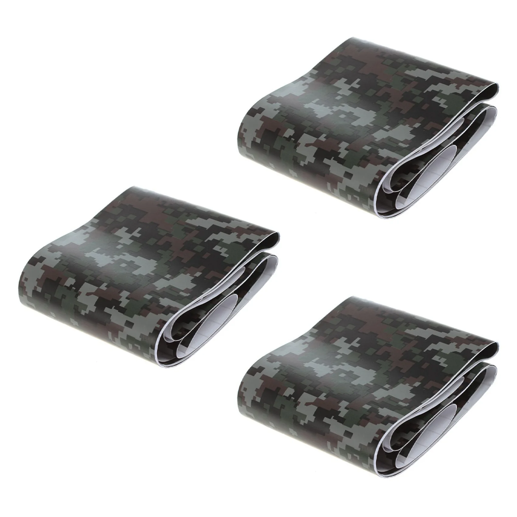 

3 Roll Carbon Fiber Motorcycle PVC Vinyl Army Sticker CAMO Woodland Camouflage Sticker Black Digital Camouflage 152X10cm