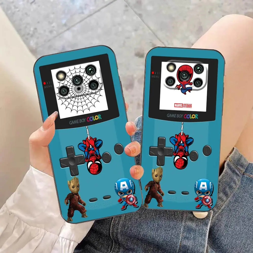 

Game-Boy Marvel Spider Iron Man Cover Funda Capa Phone Case For Xiaomi A2 8 9 SE 9T CC9 CC9E 10 10T 10S Note 10 Lite Pro 5G Case
