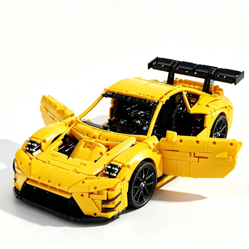 Фото Новый конструктор MOC-182607: Суперкар 992GT3R, масштаб 1:8, гоночная модель, сборная модель автомобиля, игрушка из строительных блоков, подарок на день рождения №2