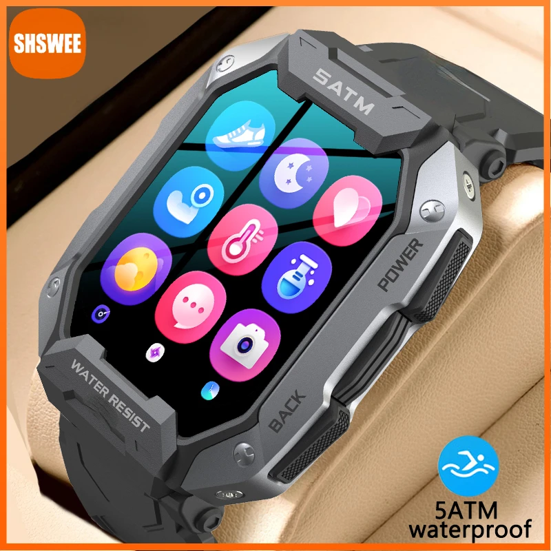 

For Xiaomi Huawei Smartwatch Outdoor Sport Fitness Tracking 5ATM Waterproof Swim Watches Men Blood Pressure Smartwatch Women