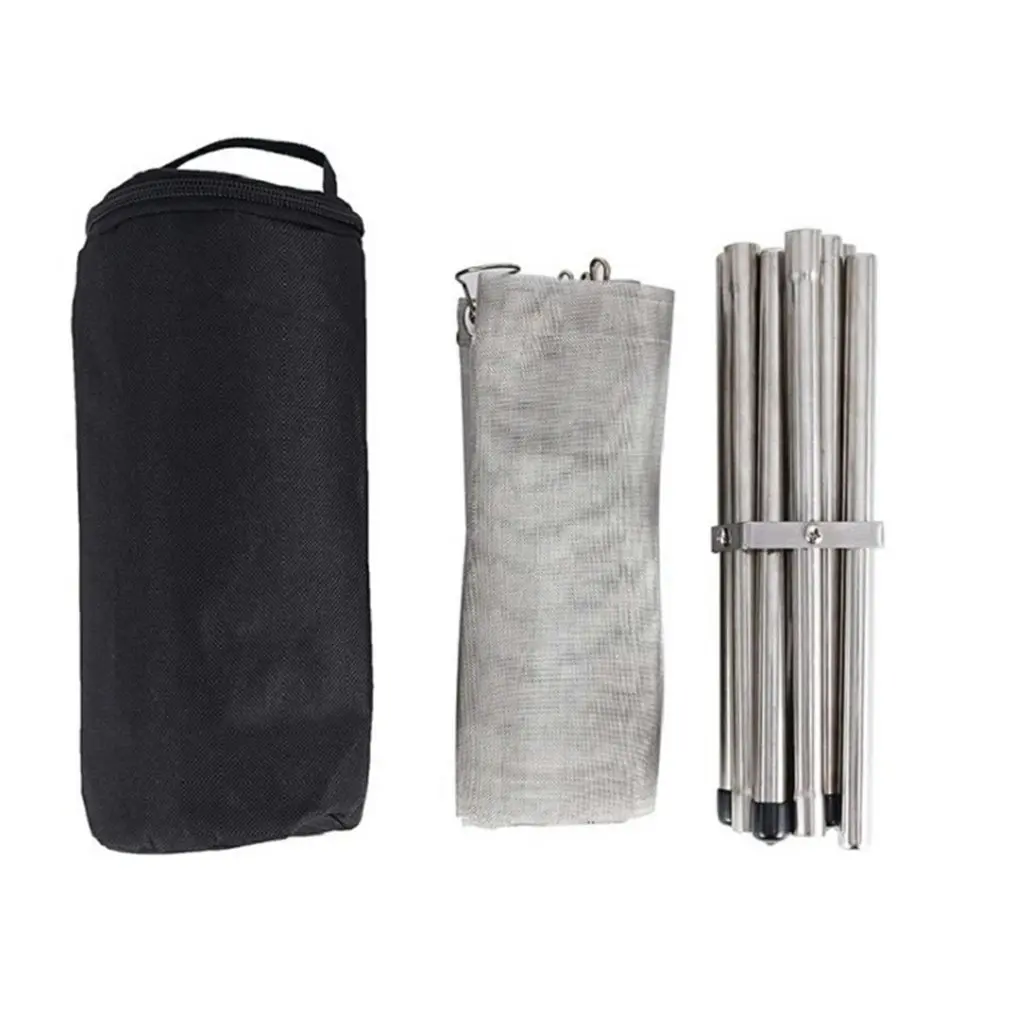 

Костра для кемпинга, подставка для дровяной плиты, подставка для огня из нержавеющей стали, складная сетчатая подставка для огня, уличный де...