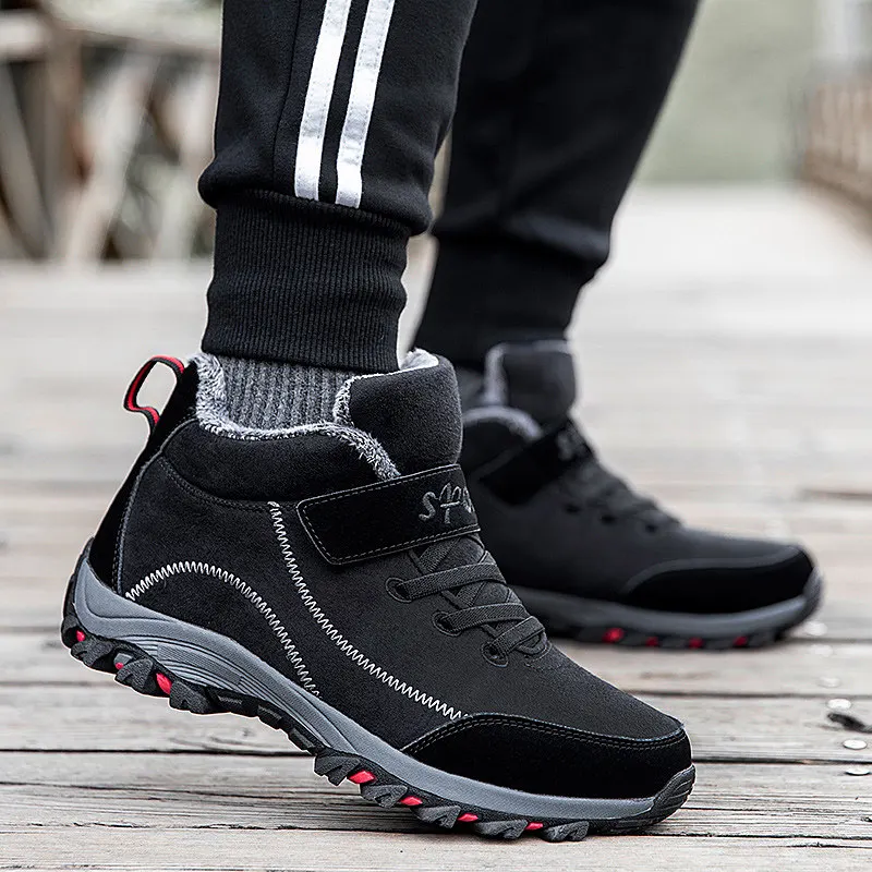 Brand Men's Winter Boots Outdoor Hiking Shoes Men Sneakers Women Warm Boots Comfortable Walking Shoes Women Men Large Size 35-49