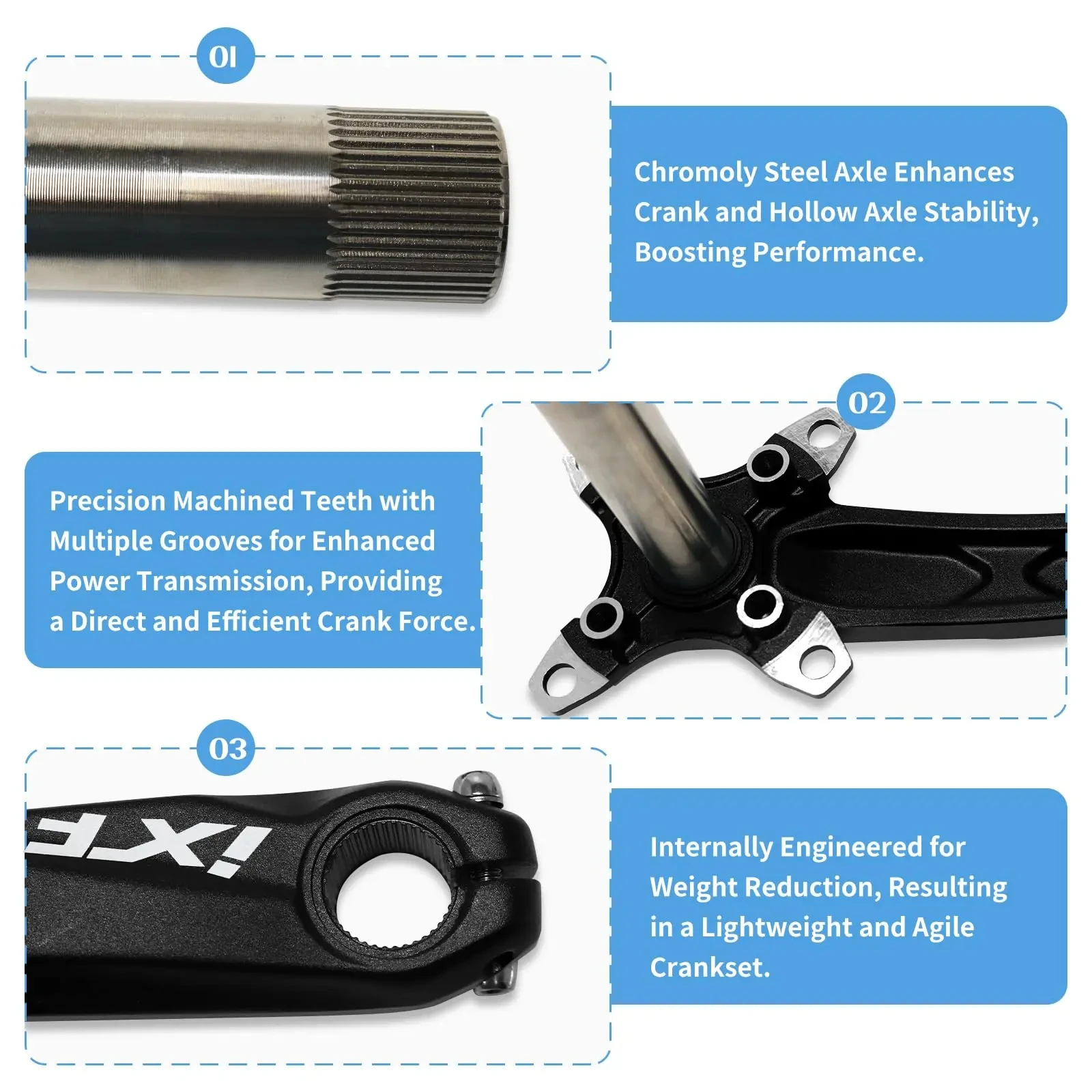 IXF велосипед 104 BCD Кривошип цепь полый интегрированный 170 мм узкий широкий MTB