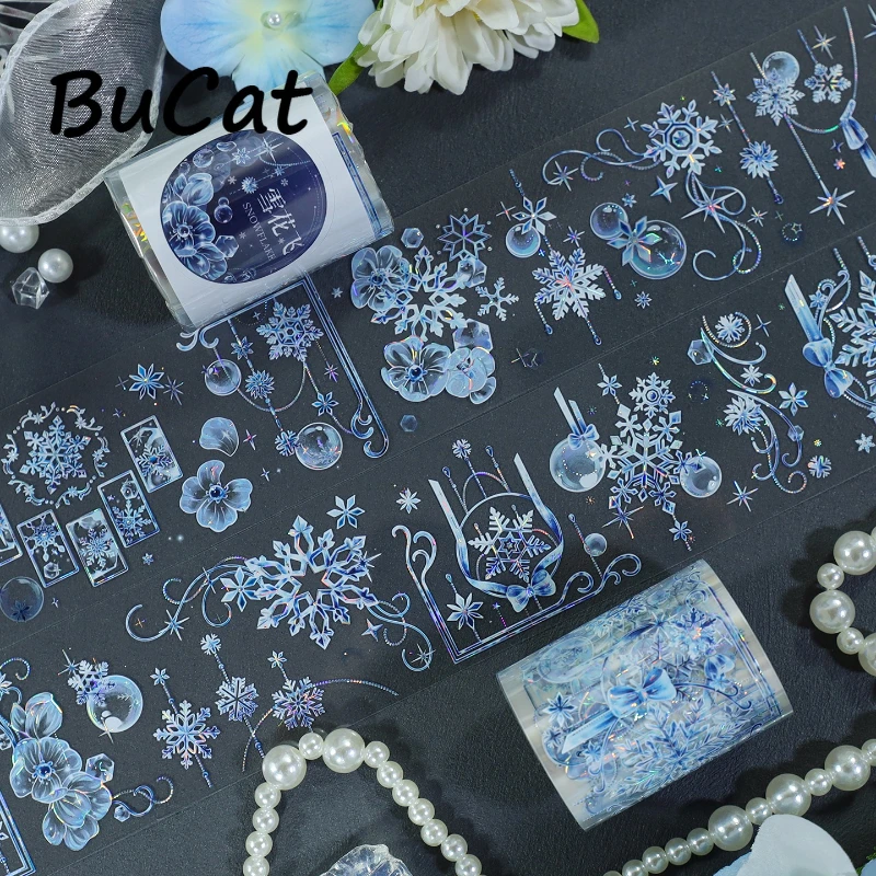 

Прозрачный декоративный скотч «Кристальная Снежинка» 2 м