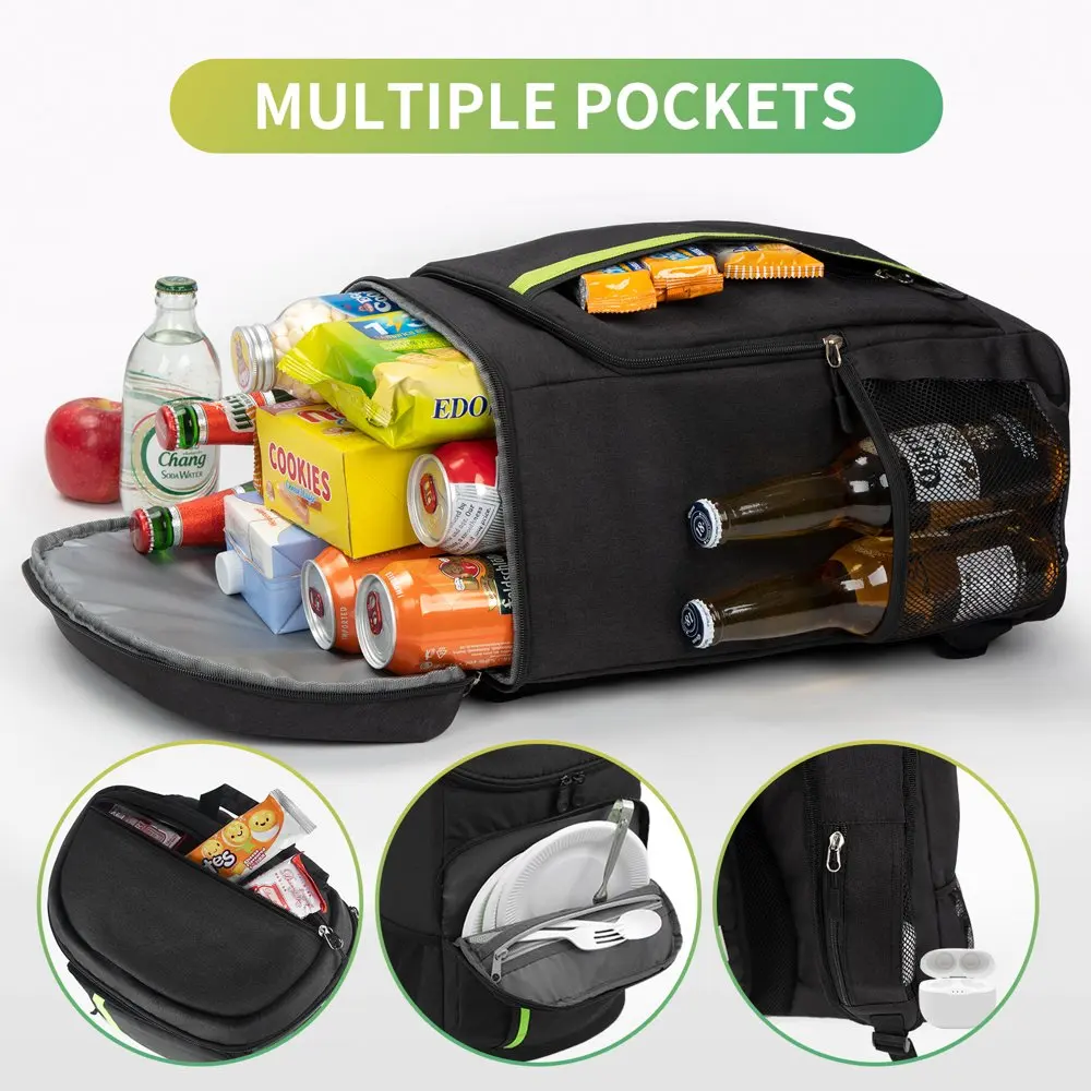 30L Waterproof Cooler Backpack with Multi-Pockets, Leakproof Cooler Bag with Opener, Insulated Ice Bag Backpack  Picnic Camping