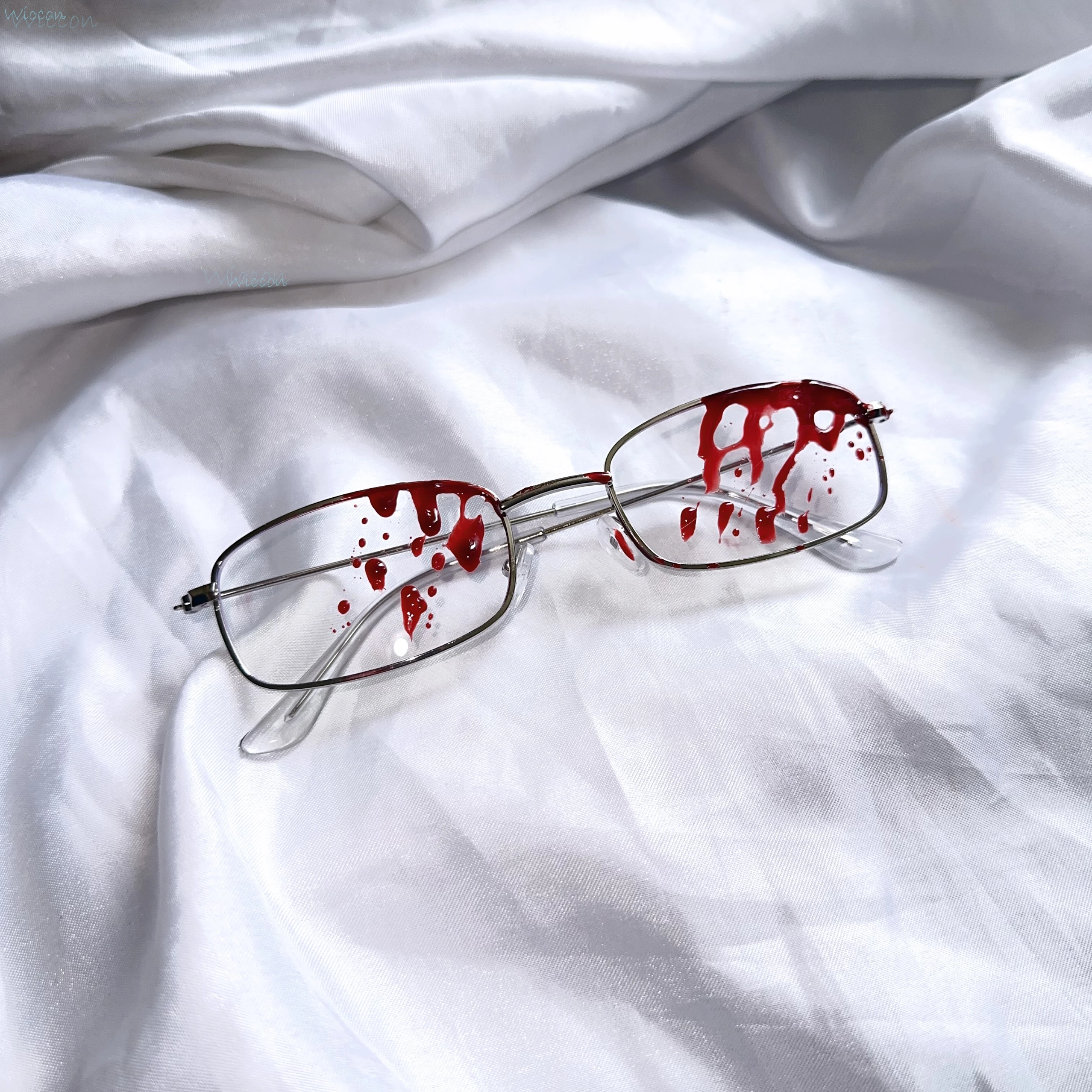 Очки Bloodstains панк-декоры Jirai Kei очки JiraiKei Yandere готический косплей сексуальный