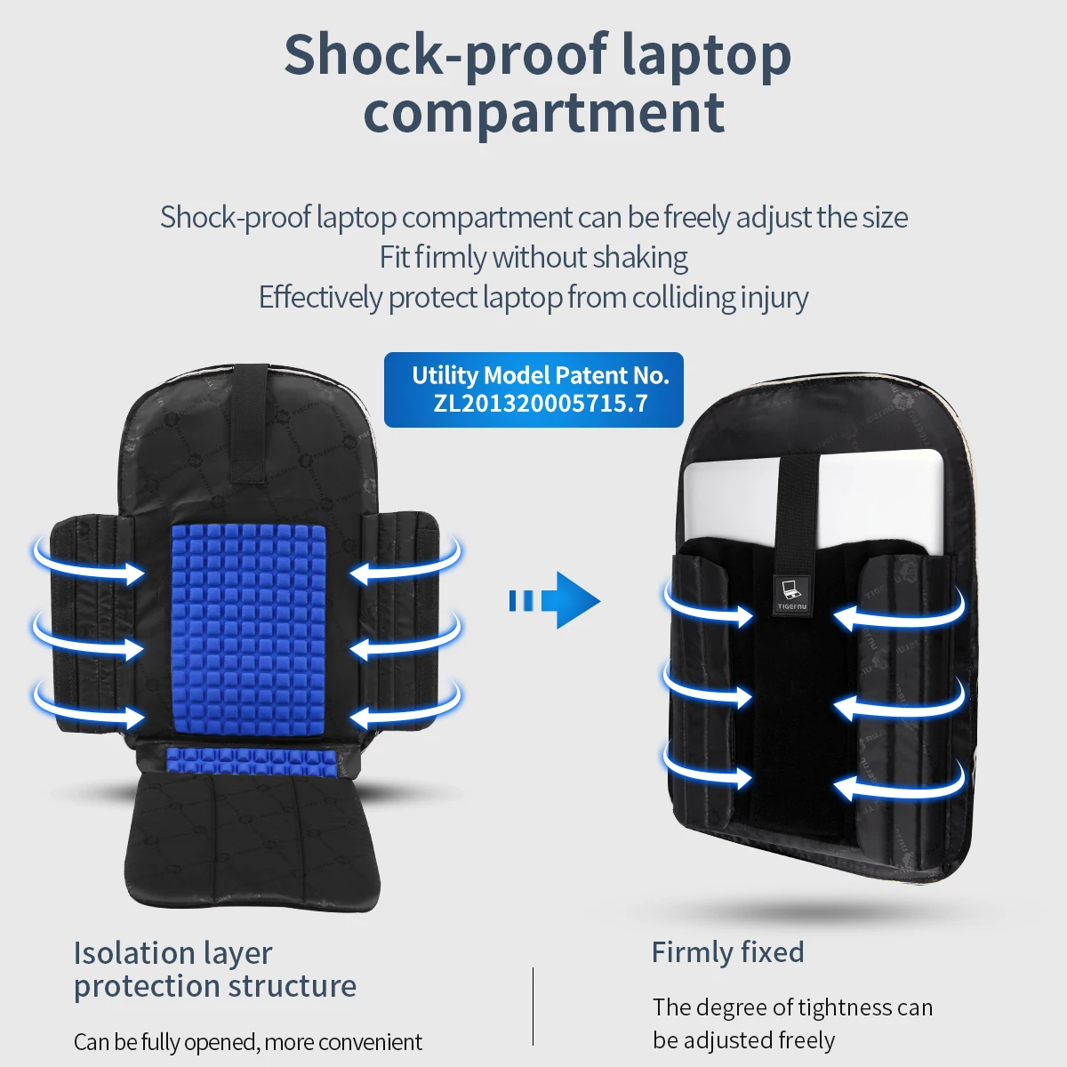 Tigernu 2022 деловой двухслойный рюкзак на молнии для мужчин модный ноутбука 15 6 дюймов