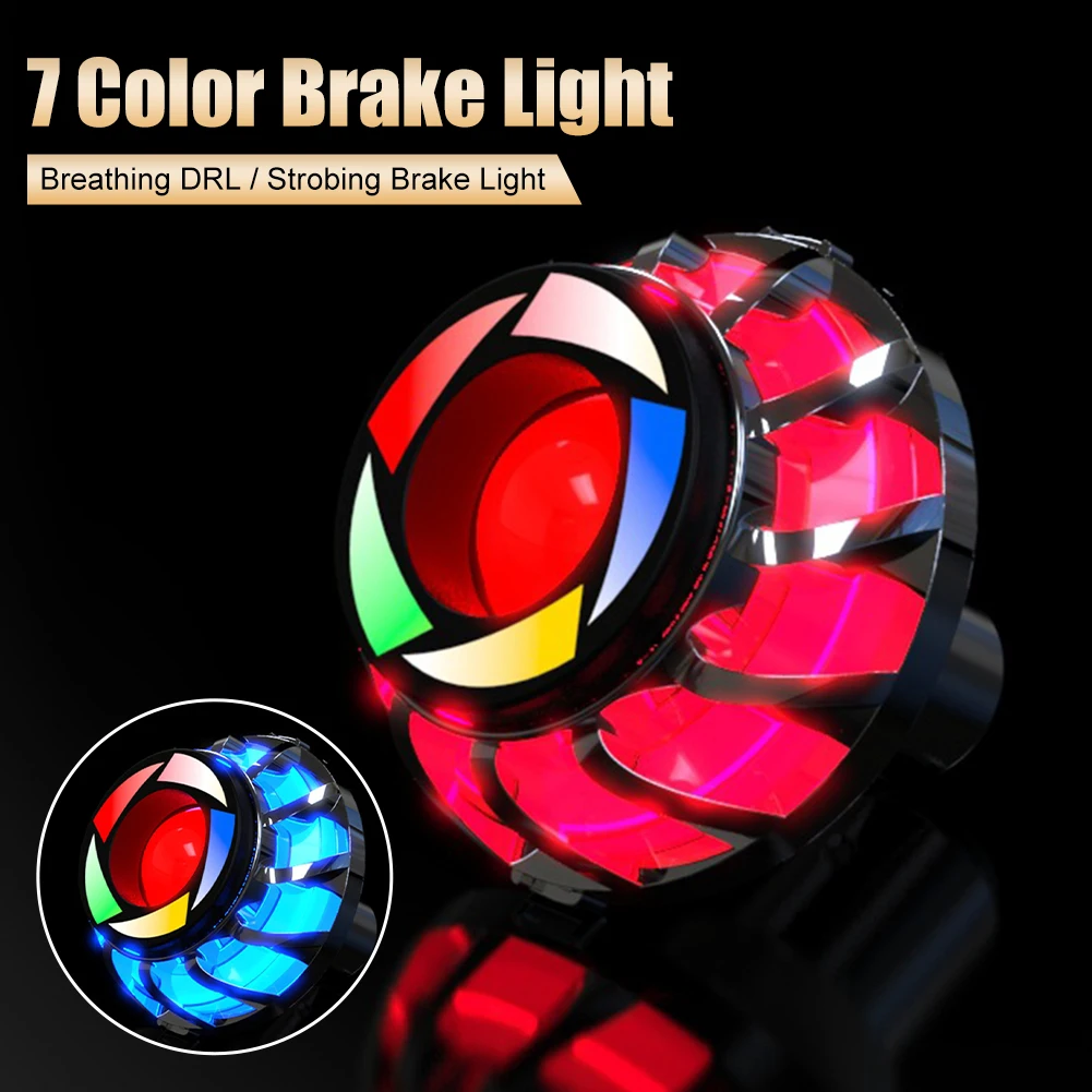 

12V Motorcycle Brake Light Universal LED Angel Eye Flasher Brake Tail Lamp DRL Flashing Warning Signal Motorcycle Accessories
