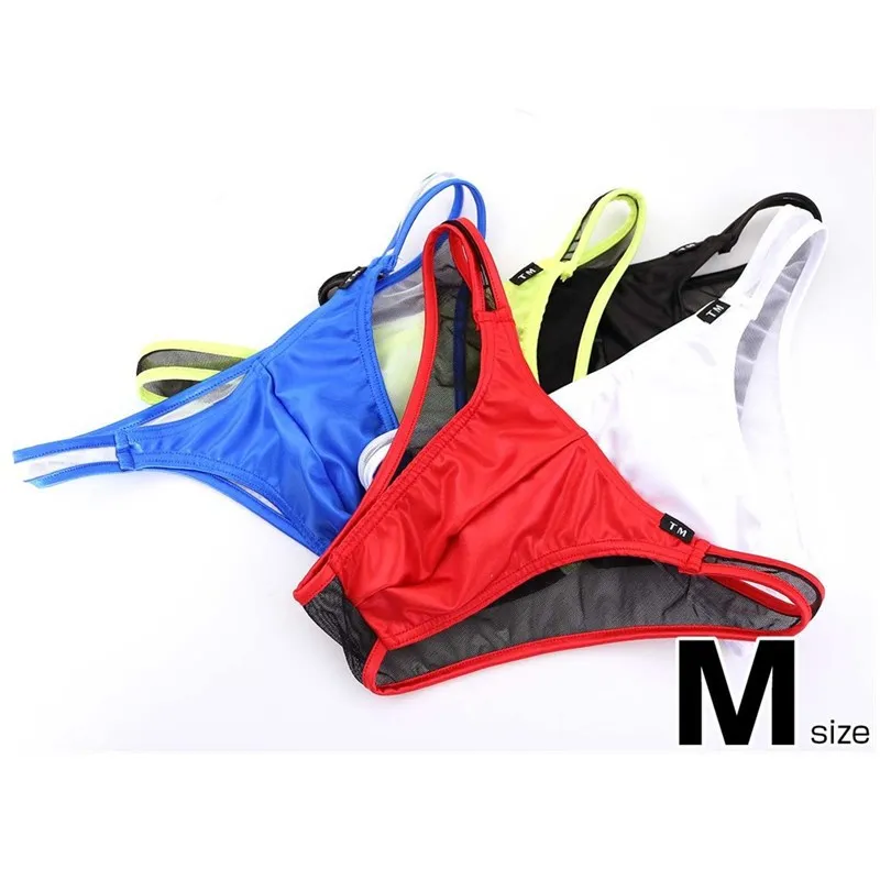 

Трусы-брифы мужские с заниженной талией, пикантные высокоэластичные тонкие воздухопроницаемые из вискозы, с мешочком, нижнее белье из сетчатой ткани, нижнее белье