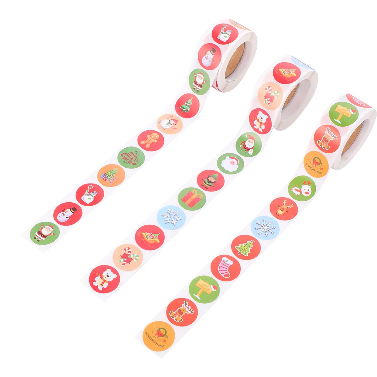 

Christmas Stickers Gift Tagdecals Adhesive Sticker Labels Label Round Tags Envelope Seal Self Present Decoration Packaging