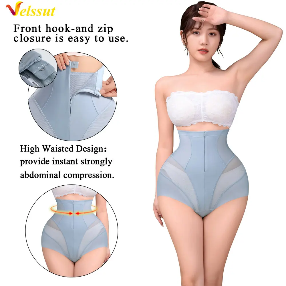 Velssut Body Shaper Panties for Women Flat Belly Thong Slimming Tummy Control Shapewear High Waist Panty Lady Seamless Underwear