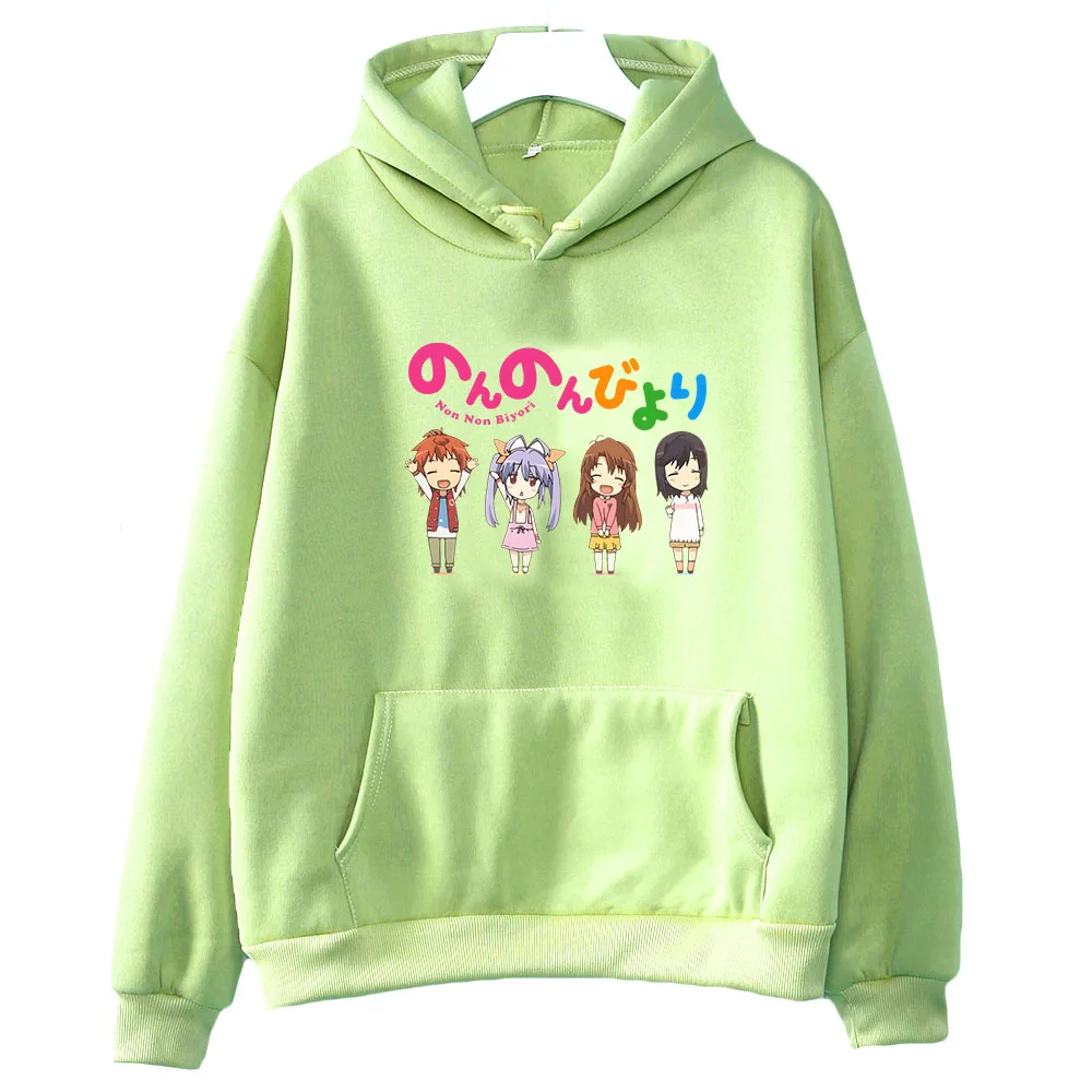 

Non Non Biyori Koshigaya Komari Cartoon Hoodie Male Anime Clothing EU Size Long-sleeved Sweatshirt Kawaii/Cute Autumn/Winter Top