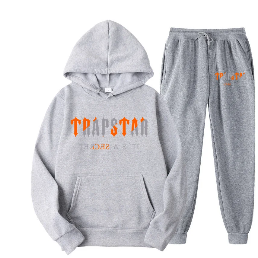 

Autumn/Winter Brand TRAPSTAR Tracksuit Men's Hoodie Sports Sets Fashion Fleece Sweatshirt Sweatpants Free shipping