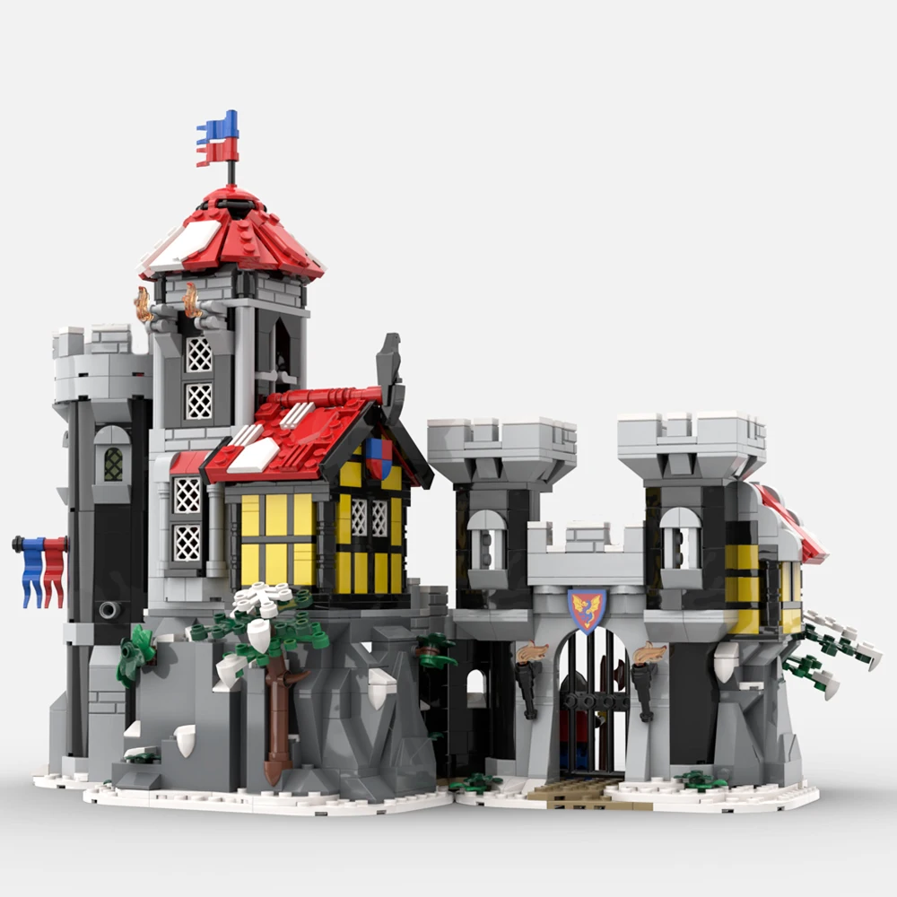 Новинка 1216 шт. Европейский средневековый уличный вид Дракон Рыцари замок DIY