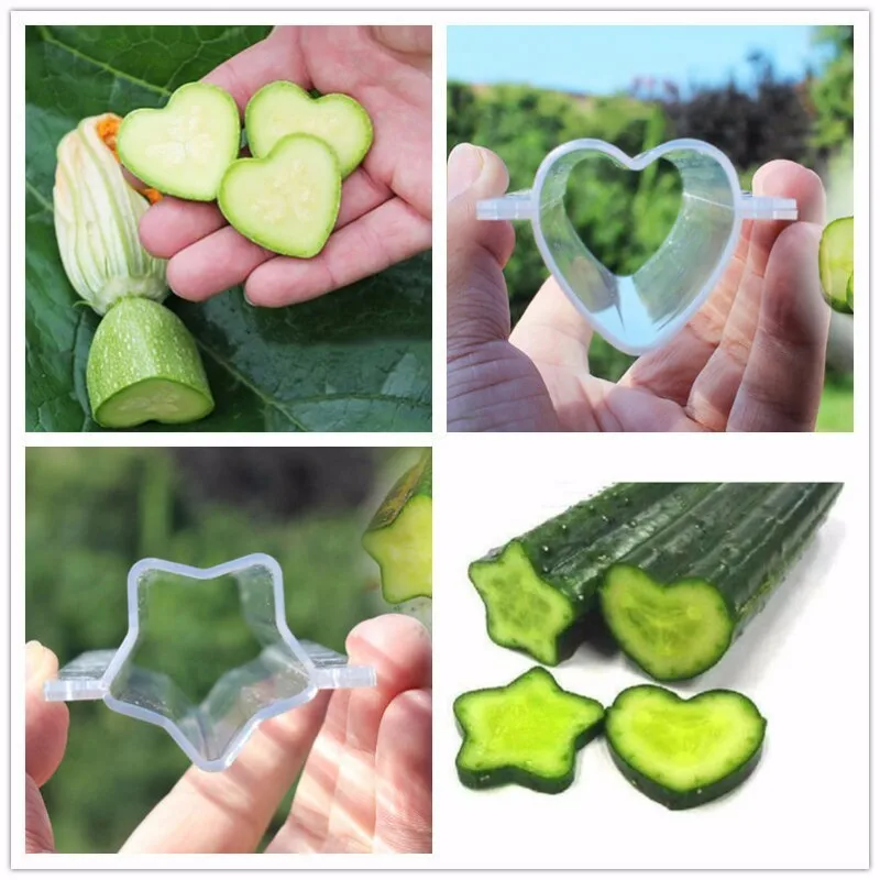 

5 шт., Пластиковая форма для выращивания огурцов в форме сердца/звезды