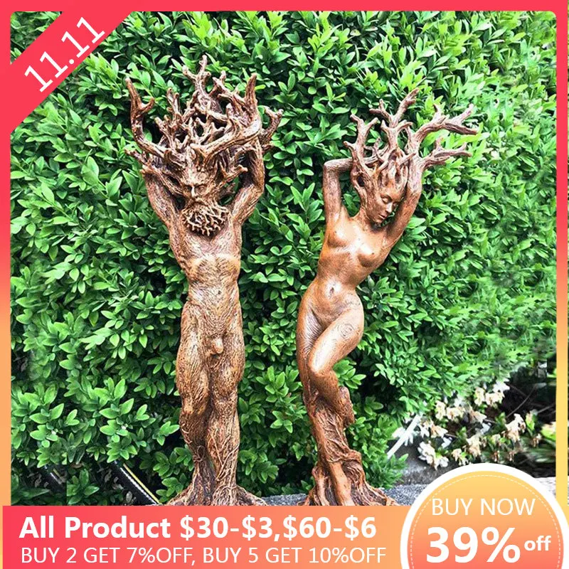

Garden Statue Forest Goddess Resin Tree Goddess Sculptures Ornament Crafts Lawn Desktop Home Room Garden Decoration Outdoor
