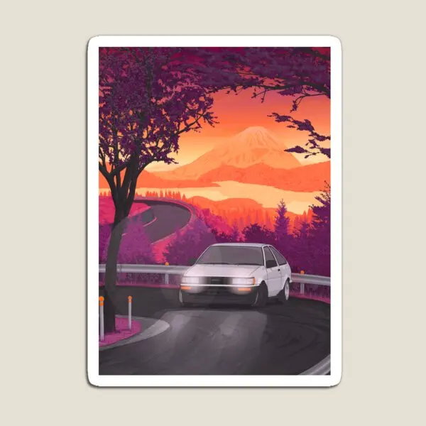 Ae86 Corolla Touge Drift версия 2 Магнитный красочный Декор для дома Забавный детский