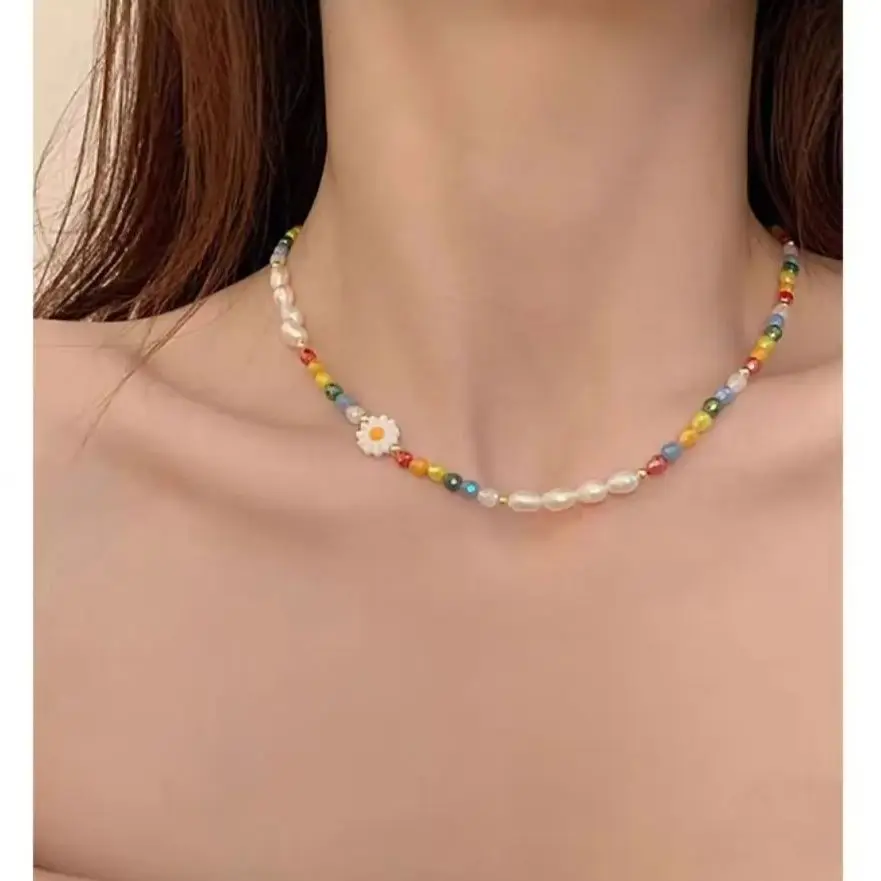 Ожерелье-чокер с искусственным жемчугом в стиле барокко