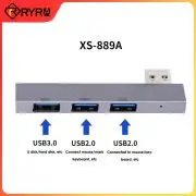 

Док-станция RYRA Mini USB2.0/USB3.0 3 в 1, универсальный компактный Высокоскоростной USB-концентратор для подключения к ПК, аксессуары для компьютера
