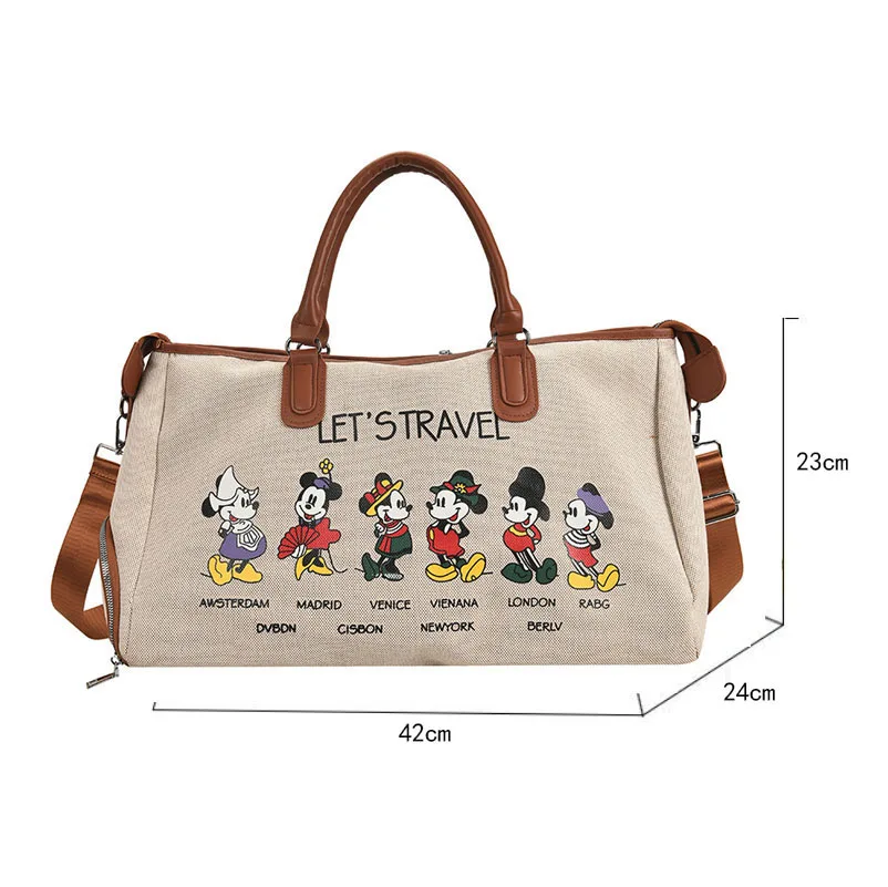 Disney Mickey Mouse Travel Duffle Bag for Women Unisex Cute Large Capacity Crossbody Handbag for Business Travel Gym