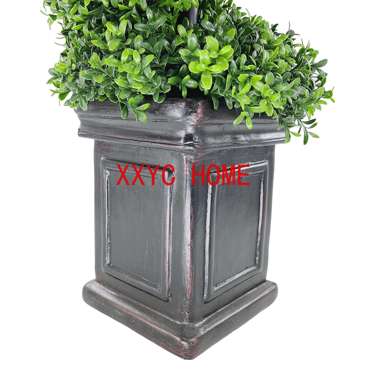 Искусственная спиральная тумба из бокса искусственное растение украшение в