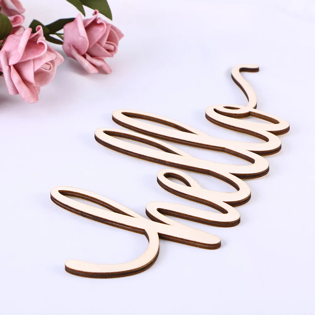 

2pcs Creative Hello Wood Sign Home Decor Wall Ornament Wood Sign Decorative Signage for Home Bedroom
