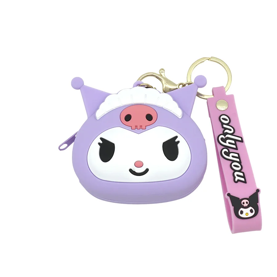 Silica Gel Coin Purse Cartoon Anime Kawaii Mini Wallet Portable Pendant Keychain Money Bag 2023New
