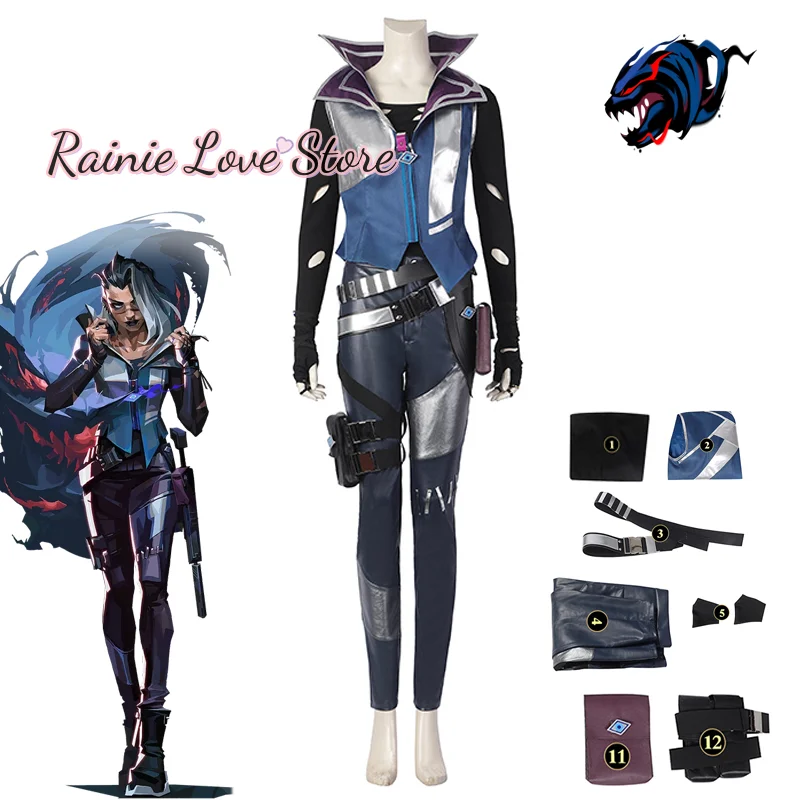 Игра Presell VALORANT выцветает косплей костюм парик обувь Hazal Eyletmez ролевая игра