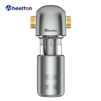 wheelton automatic flushing spin down sediment whole house water filter central pre filtration purifier system 40 micron