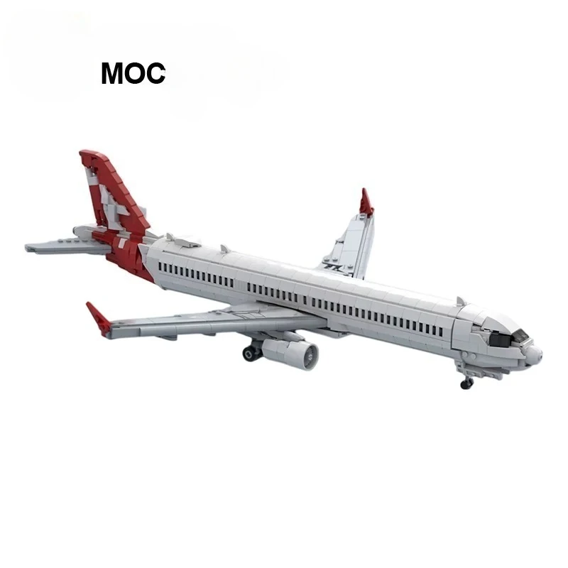 Конструктор MOC-260070: Классический коммерческий самолет Qantas Airbus A321 XLR, модель для сборки, развивающая игрушка, подарок на день рождения (art.: 3920dbf1dc337) - 3920dbf1dc337