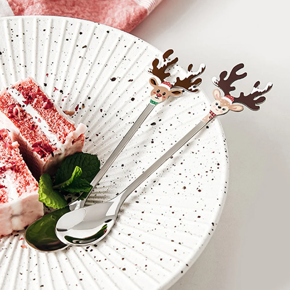 2 шт. Рождественский десерт дегустация меда мини-маленький чай кофе чайная ложка