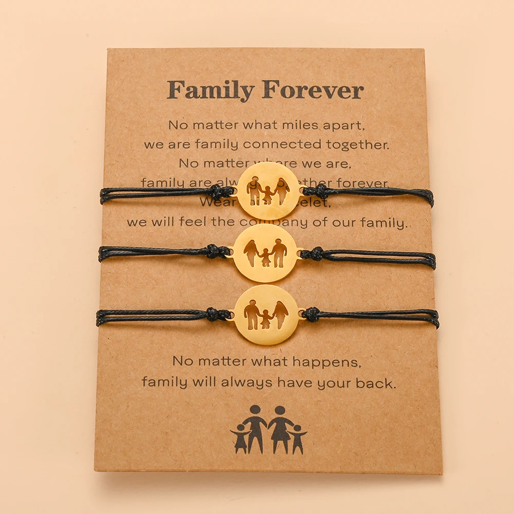 3 шт./компл. плетеный браслет ручной работы сделай сам из нержавеющей стали для