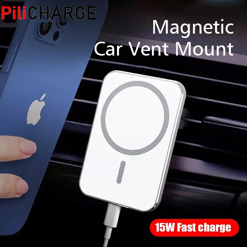 

15W Magnetic Wireless Car Charger Mount Adsorbable Phone For iPhone 14 13 12 Pro Max adsorption Fast Wireless Charging Holder