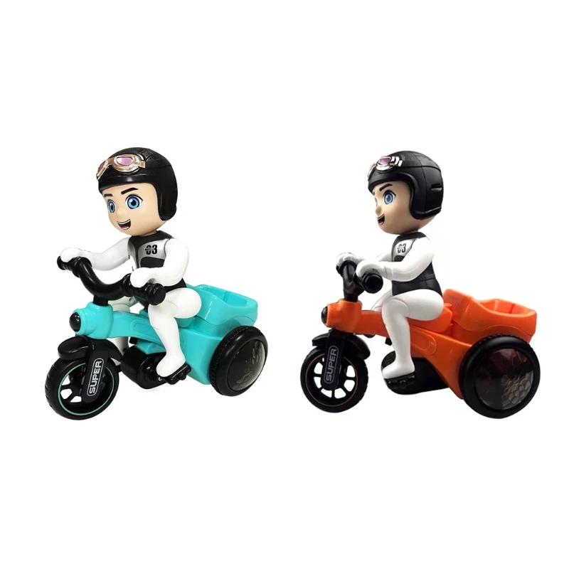 

Игрушечный мотоцикл, вращающийся на 360 градусов трехколесный велосипед для детей с динамической музыкой и красосветильник Fa