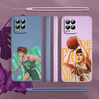 anime slam dunk shooting action for realme gt neo2 master narzo 50i 50a c21y c17 c11 c2 xt x2 x7 pro liquid rope phone case