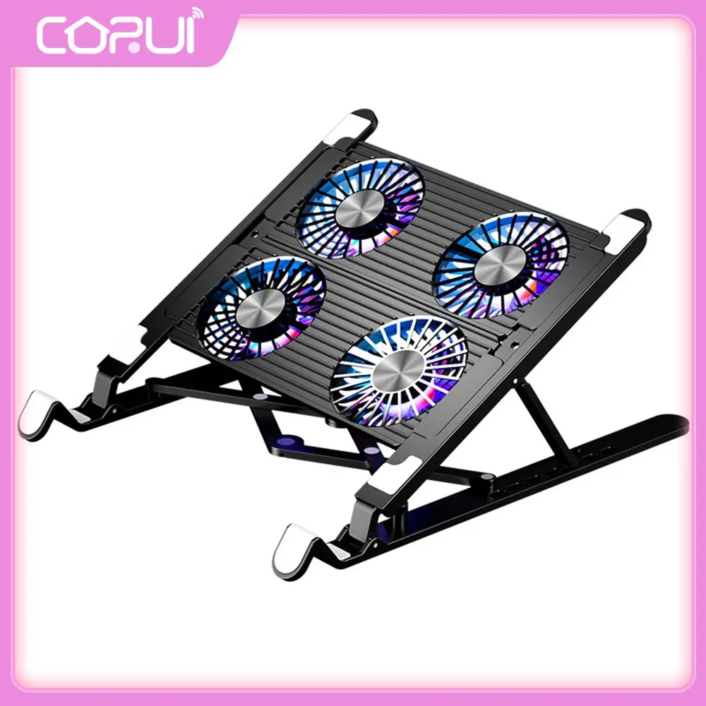 

Alufer Tablet Rack Large Area Fan Heat Dissipation Bracket Support Stability High Speed Air Cooling Notebook Holder Laptop