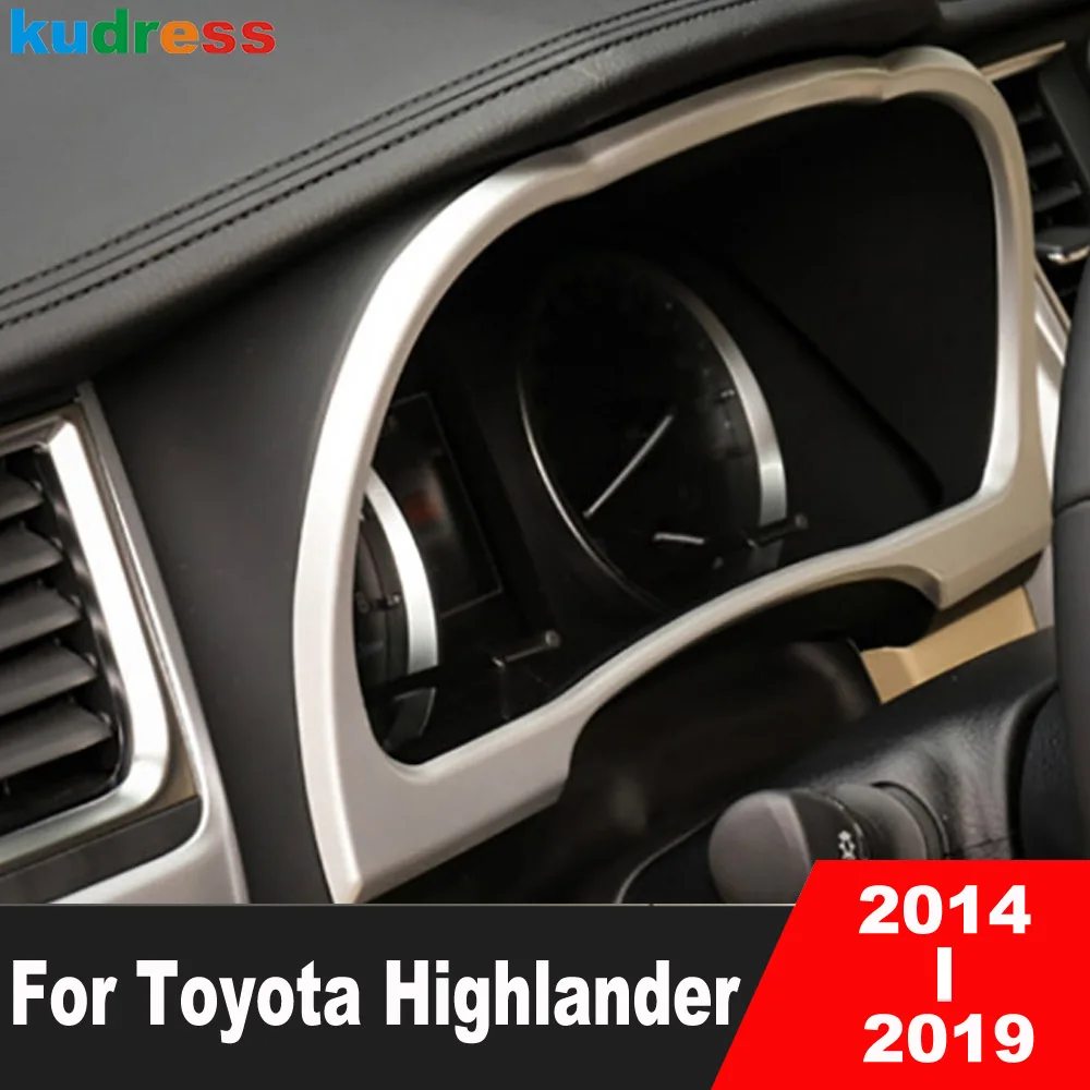 Car Dashboard Instrument Cover Trim For Toyota Highlander 2014-2016 2017 2018 2019 Interior Accessories Matte GPS Panel Frame