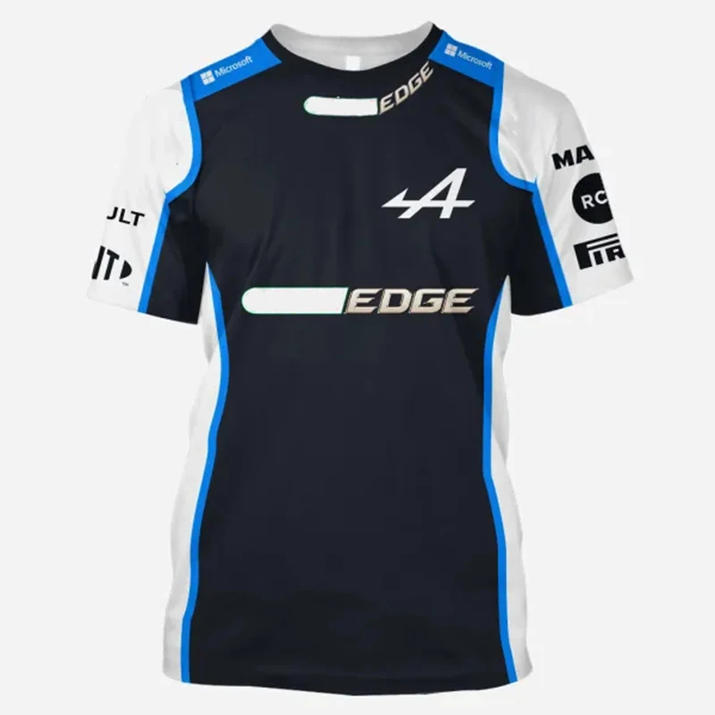 

Новинка 2022 футболка F1 дизайнерская команда форма формула один альпийская команда уличная футболка с коротким рукавом для гонок летняя футб...