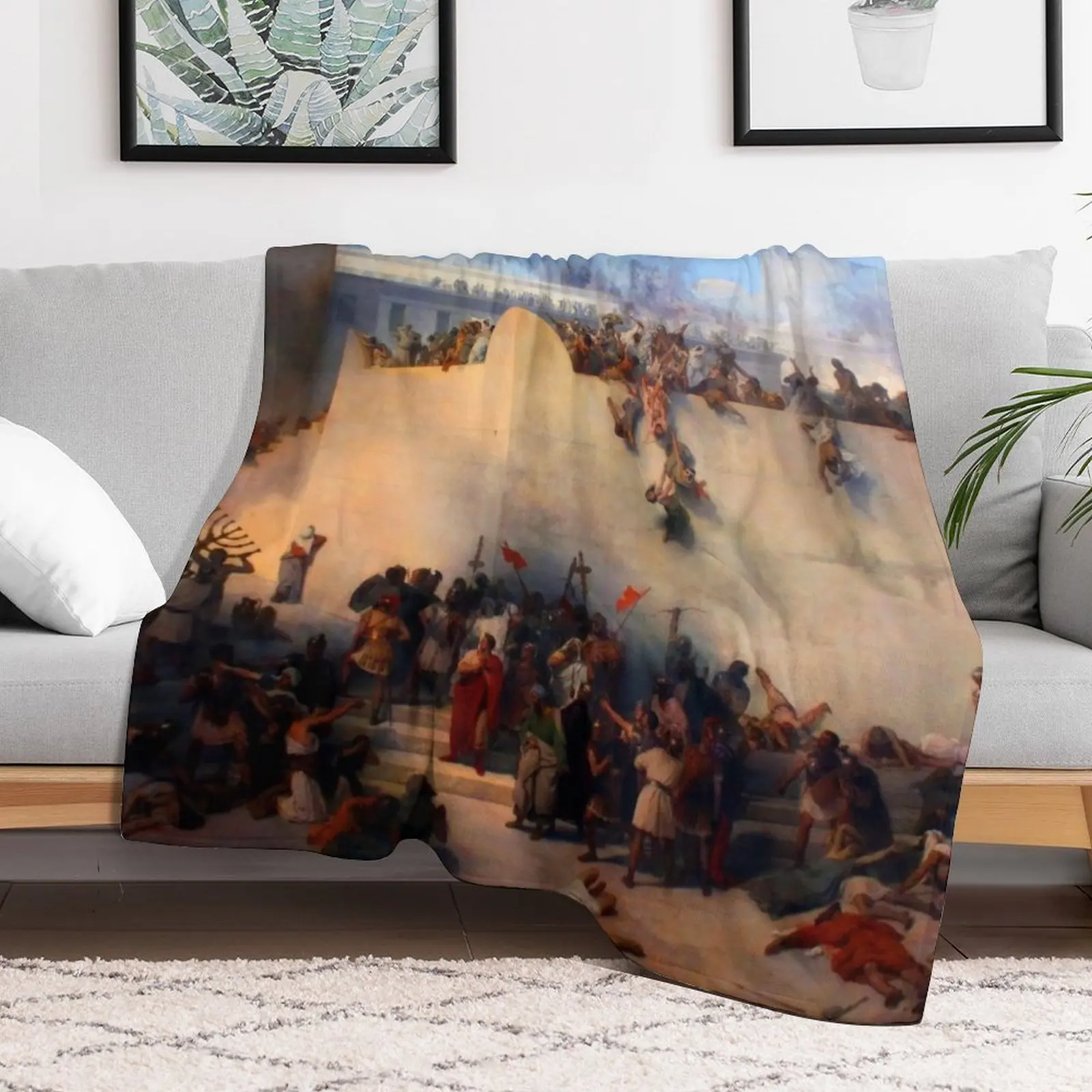 Дыхание храма Иерусалима - Одеяло Francesco Hayez самое мягкое термобелье для