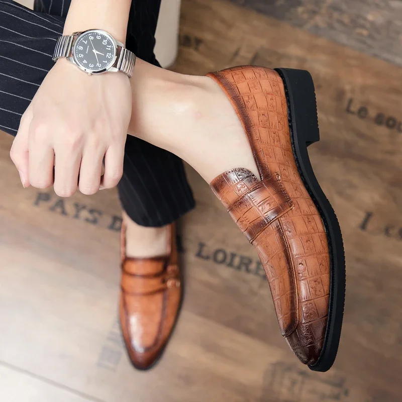 

Мужские кожаные мокасины на плоской подошве, черные повседневные Мокасины с двойным рядом пуговиц, удобная обувь для вождения, большие размеры, на весну-осень 2019