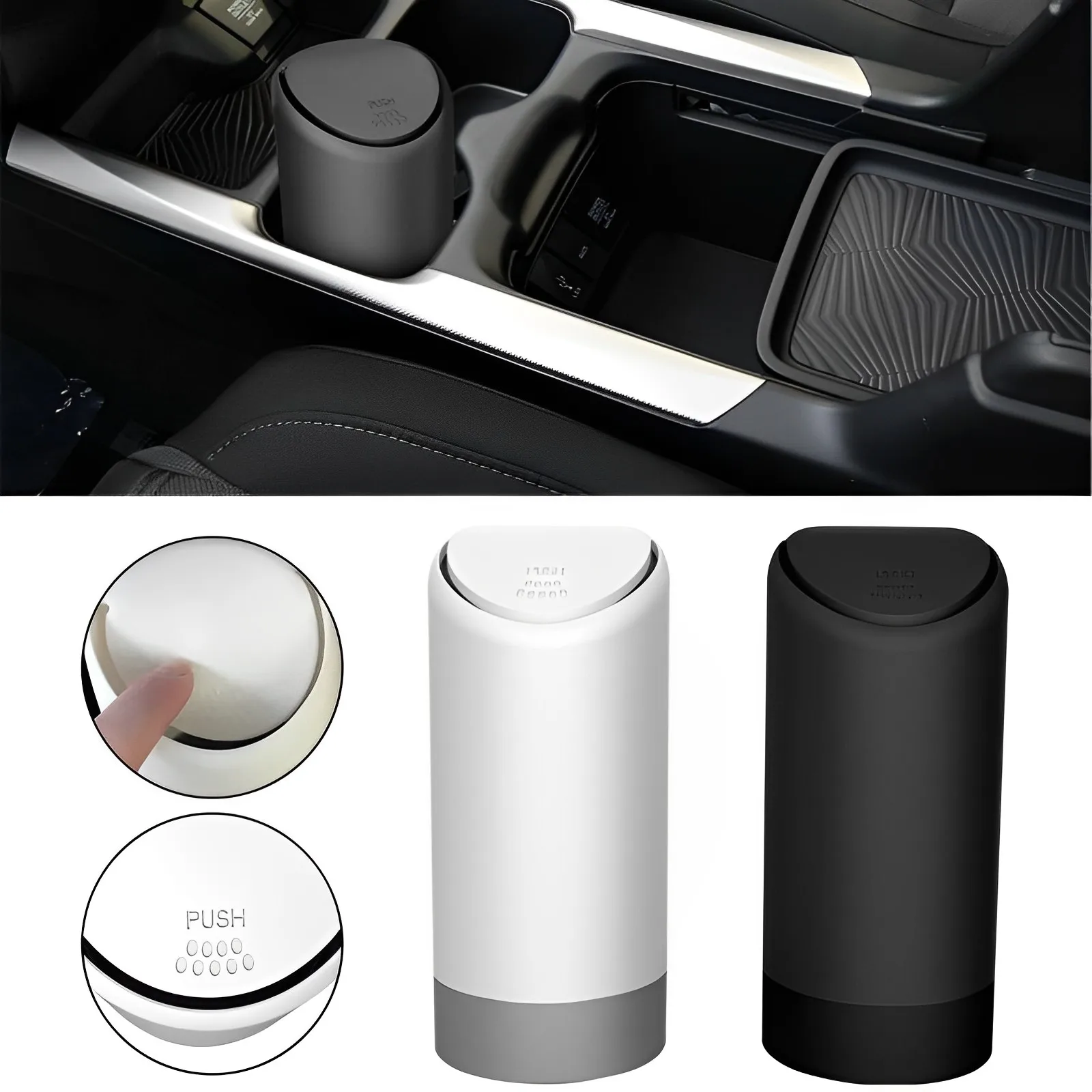 

Car Garbage Can Car Trash Can Silicone Garbage Dust Case Holder Rubbish Bin Auto Organizer Storage Box Car Interior Accessories