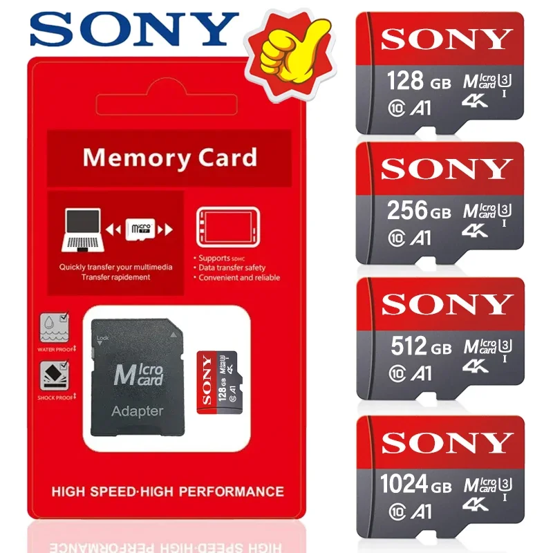 

SONY Micro SD Card Mini Memory Card Class 10 32GB 64GB 128GB 256GB U3 4K High Speed Cartao De Memoria Flash Memory TF Mecard C10