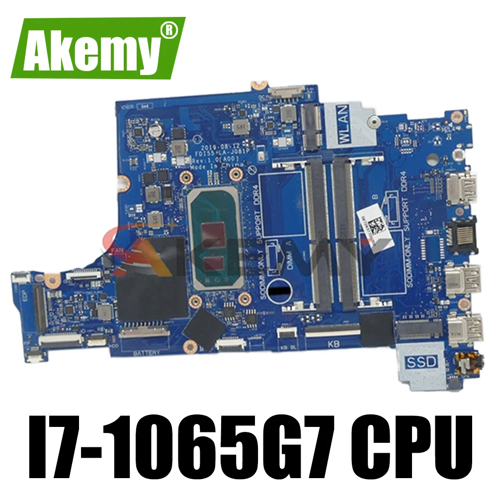 

Материнская плата для ноутбука DELL CN-004C38 004C38 04C38 LA-J081P с SRG0N I7-1065G7 100% работает хорошо
