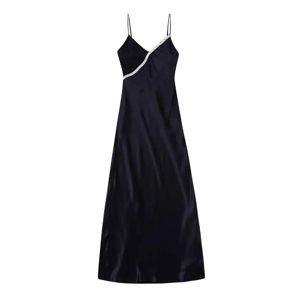 

Платье атласное легкое из шелка, с подвязкой, 2022