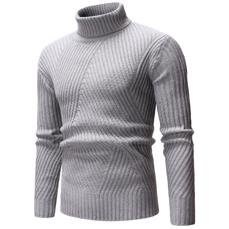 Men Winter Fall Turtleneck Solid Color Sweater Casual Loose Sweater Autumn Fit Knitted Pullovers 2023 Fashion Streetwear Clothes